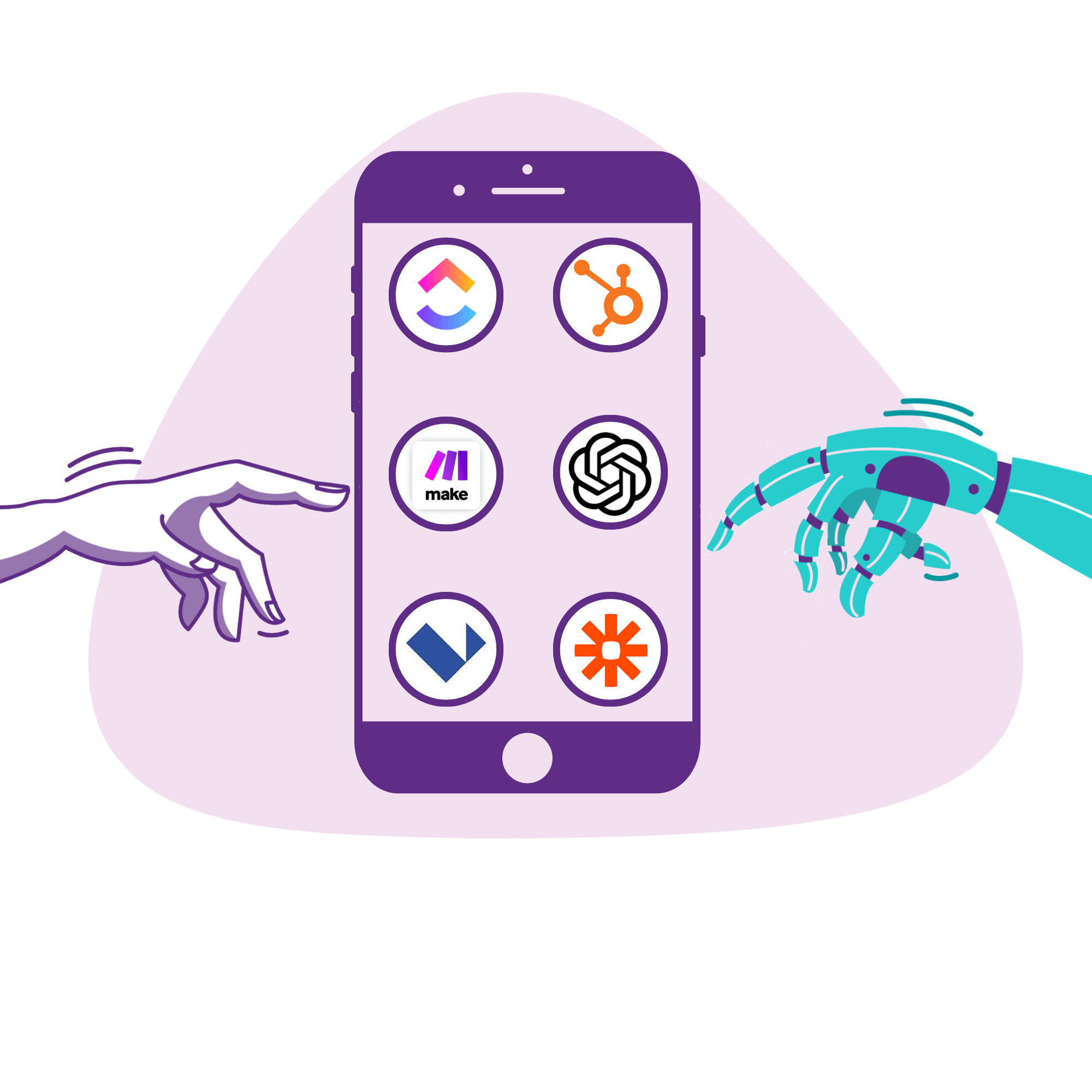 Ilustration IA automation IA automation des processus